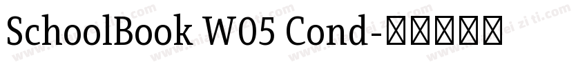 SchoolBook W05 Cond字体转换
